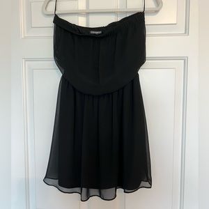 Strapless black express dress